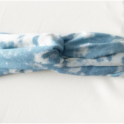 Haarband tie dye licht blauw